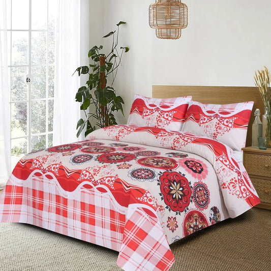 Rine Red Bedsheet Set