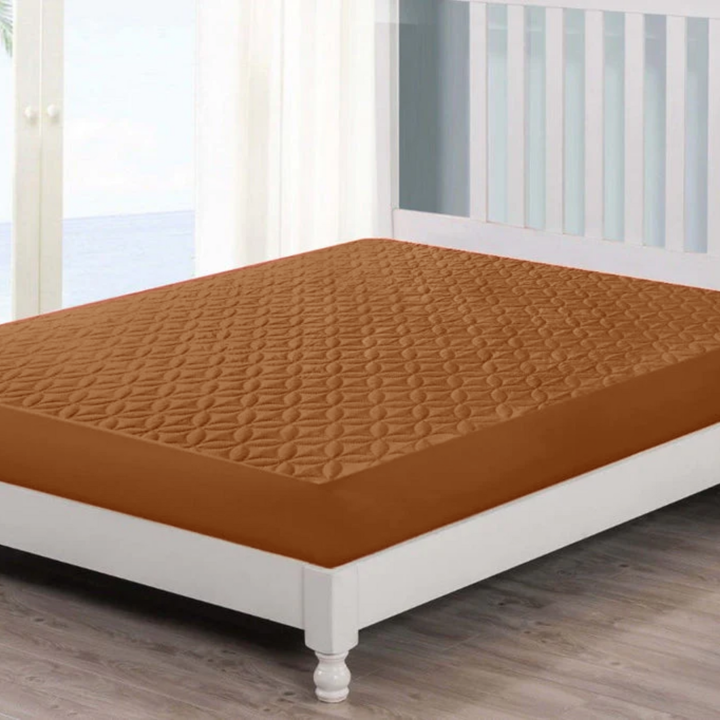 Gold Quilted Mattress Protector - king