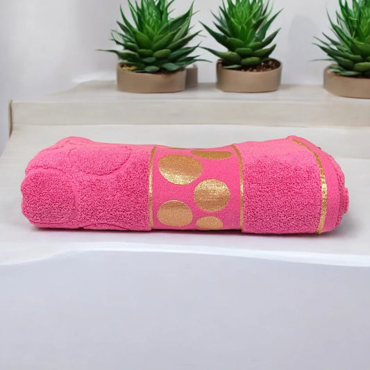 Golden Circle Soft Towel- Pink