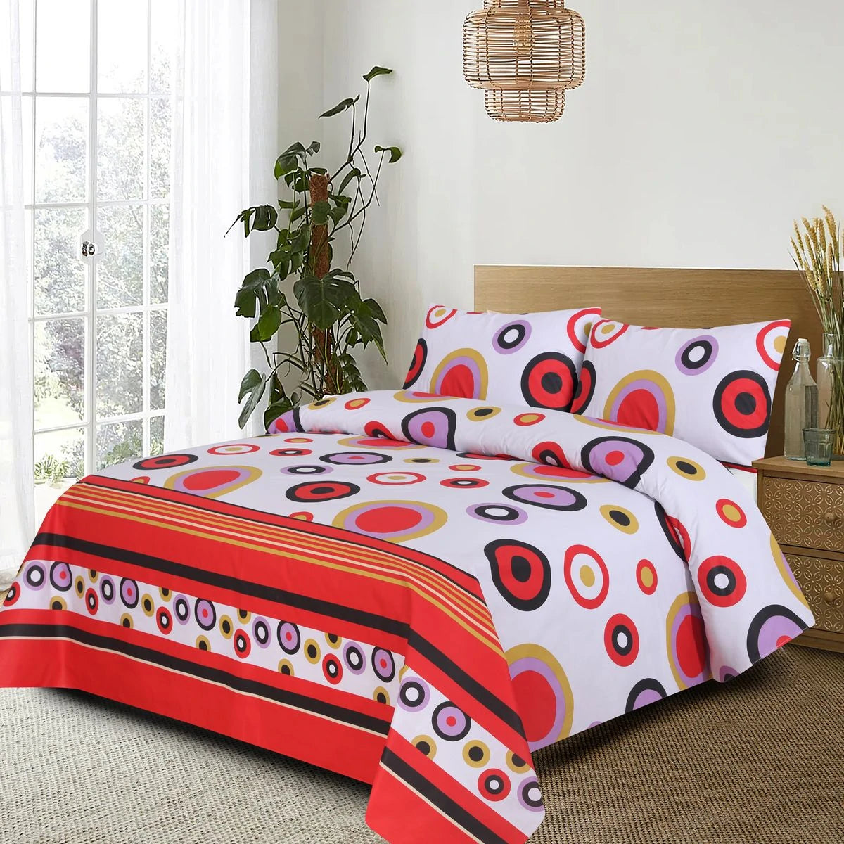 Reing Red Bedsheet Set