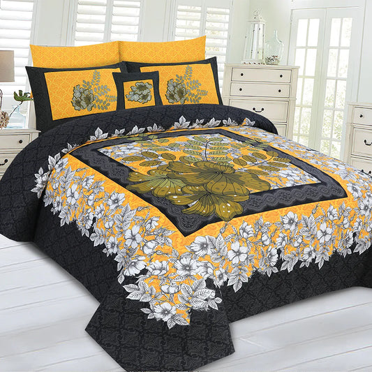 Jewel - 3D Cotton Panel Bedsheet Set