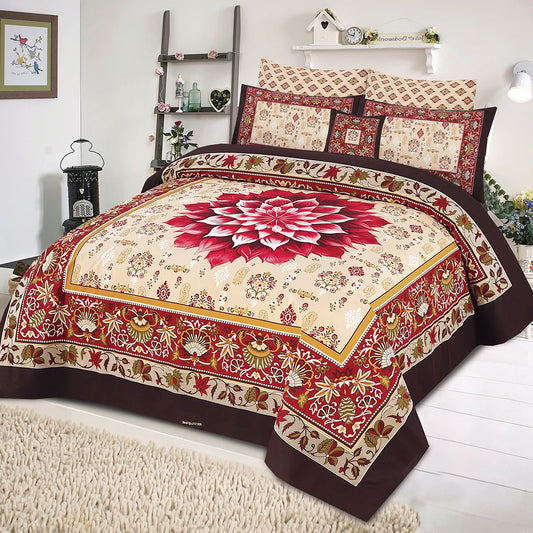 Majesty - 3D Cotton Panel Bedsheet Set