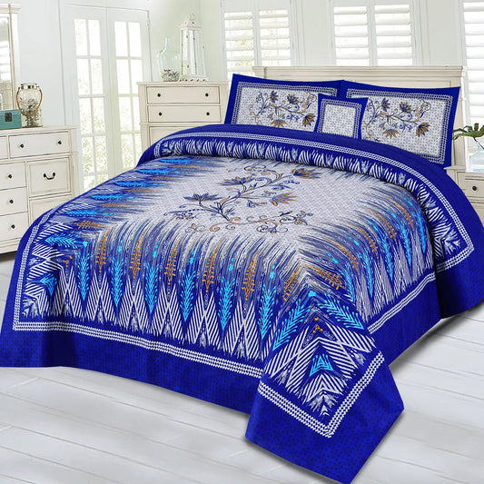 Salvia - 3D Cotton Panel Bedsheet Set