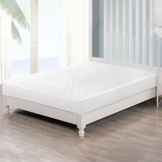 White Quilted Mattress Protector - king