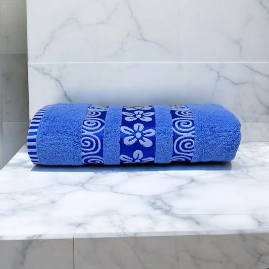 Flower Fancy Soft Towel - Blue